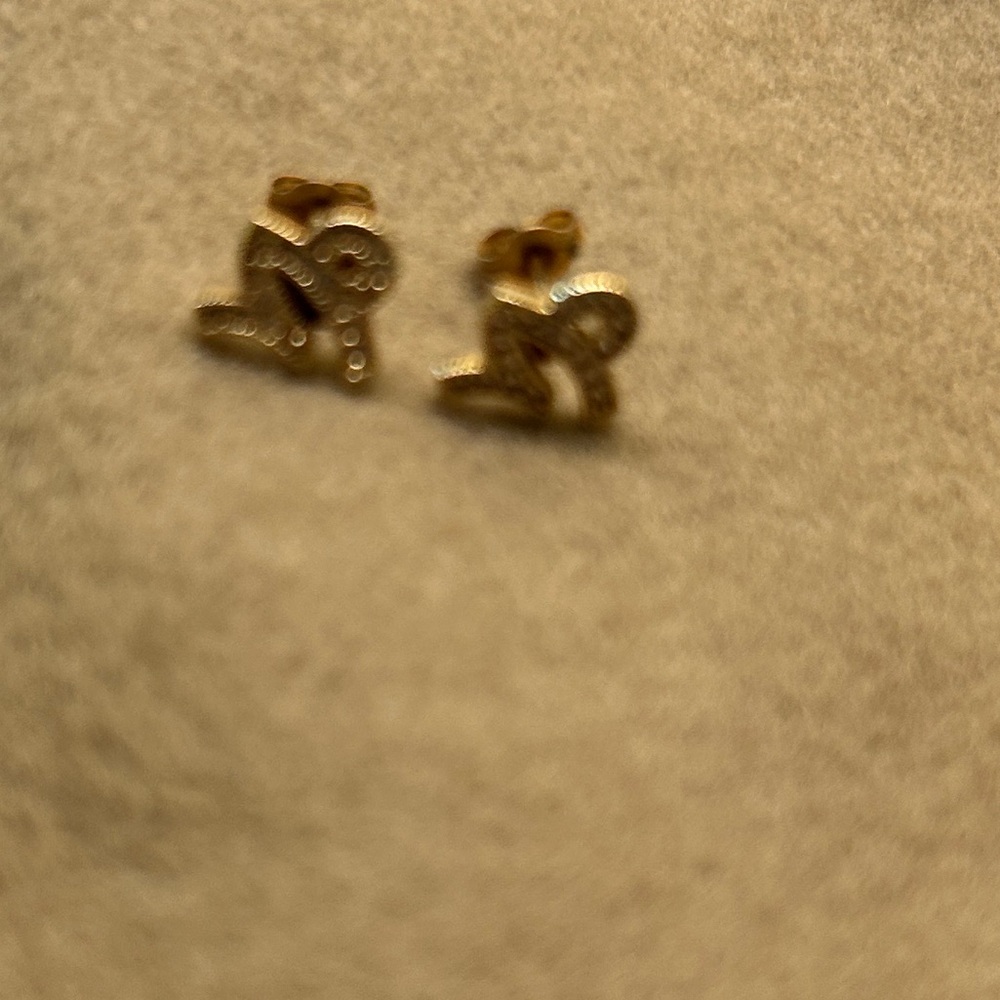 Petite 14k Gold Capricorn Earrings